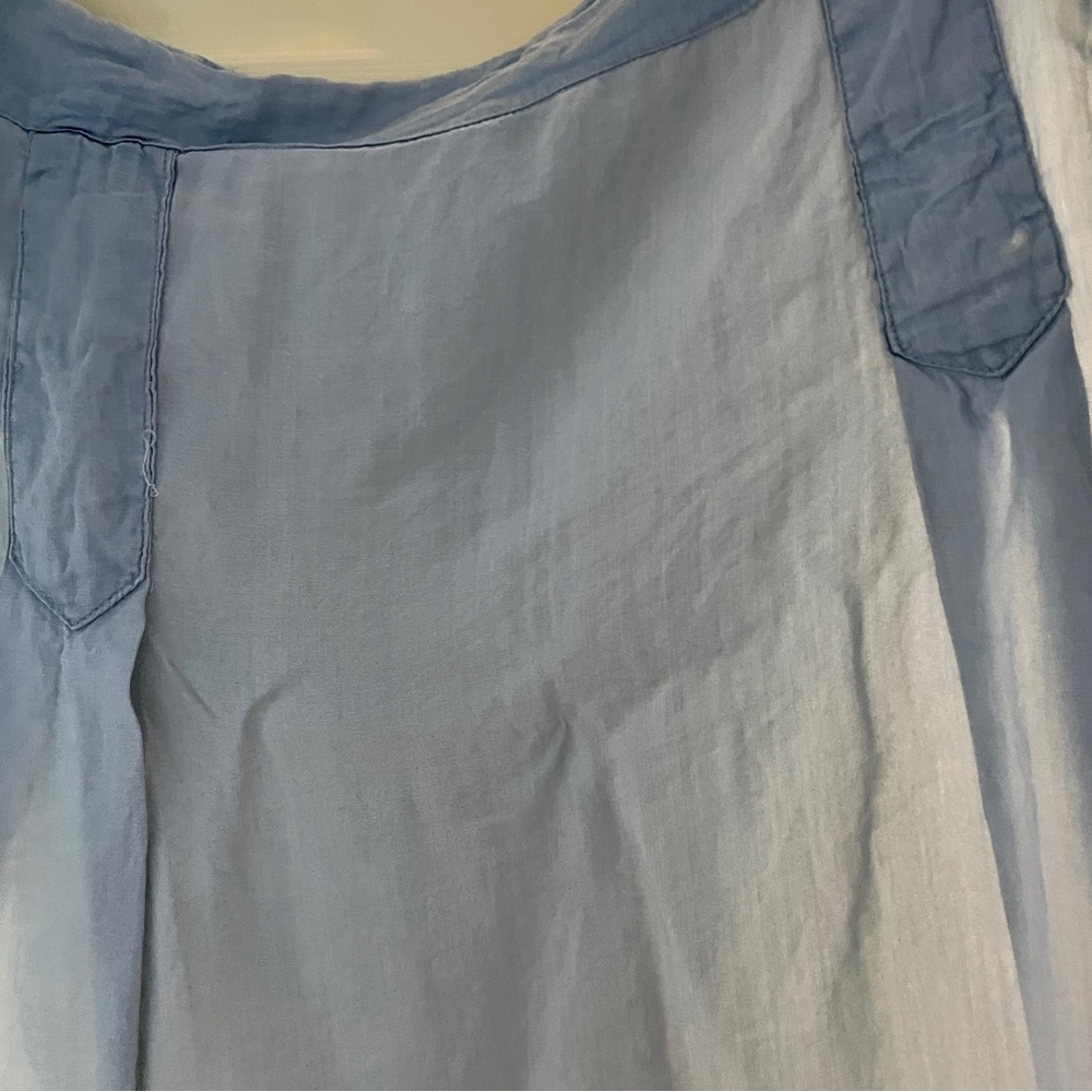 torrid Skirt Plus Size 22 Lace Up Mini Light Blue Chambray Denim Color Stretchy - Picture 15 of 15